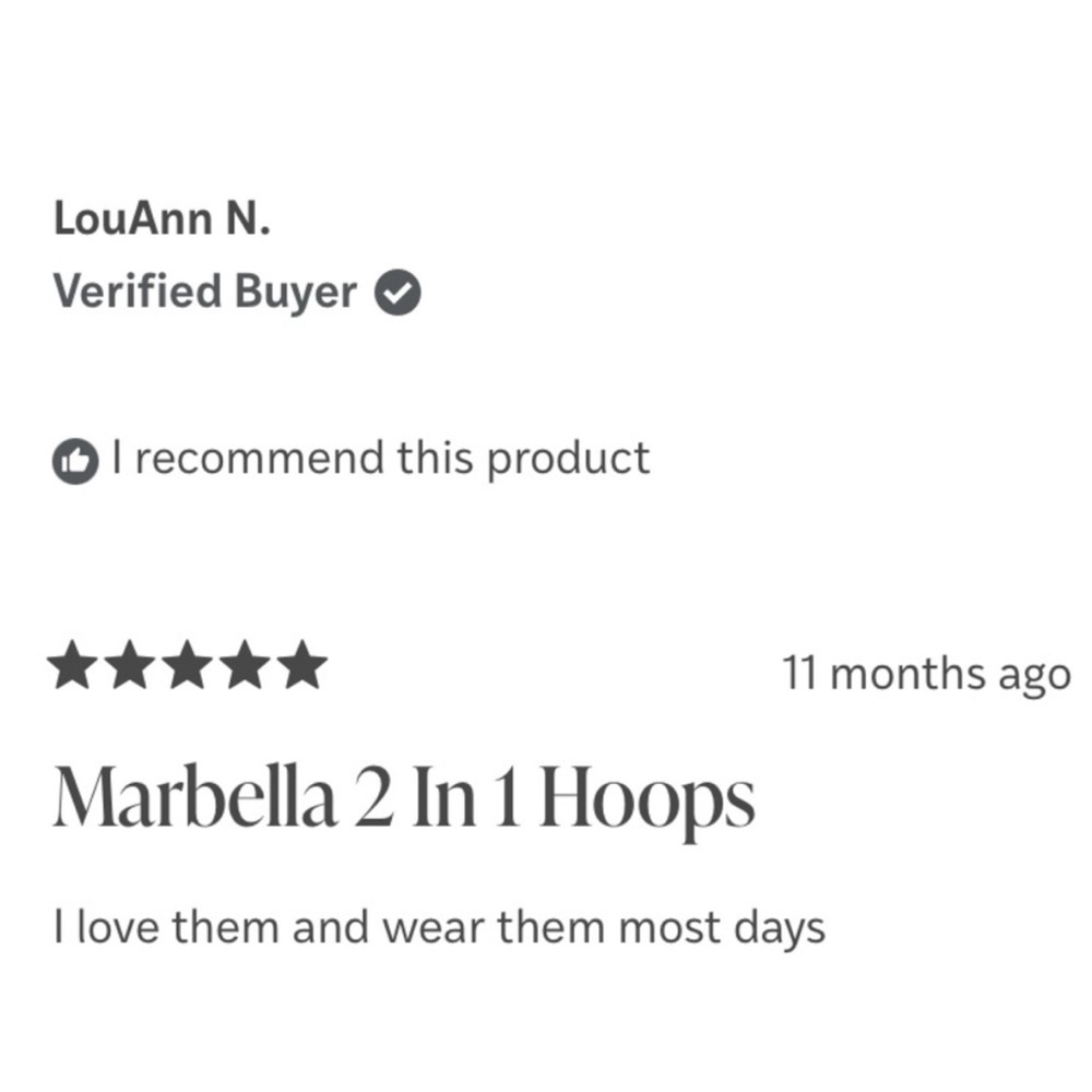 Julie Vos Marbella 2 In 1 Gold Hoop Drop  Earrings - Picture 12 of 15